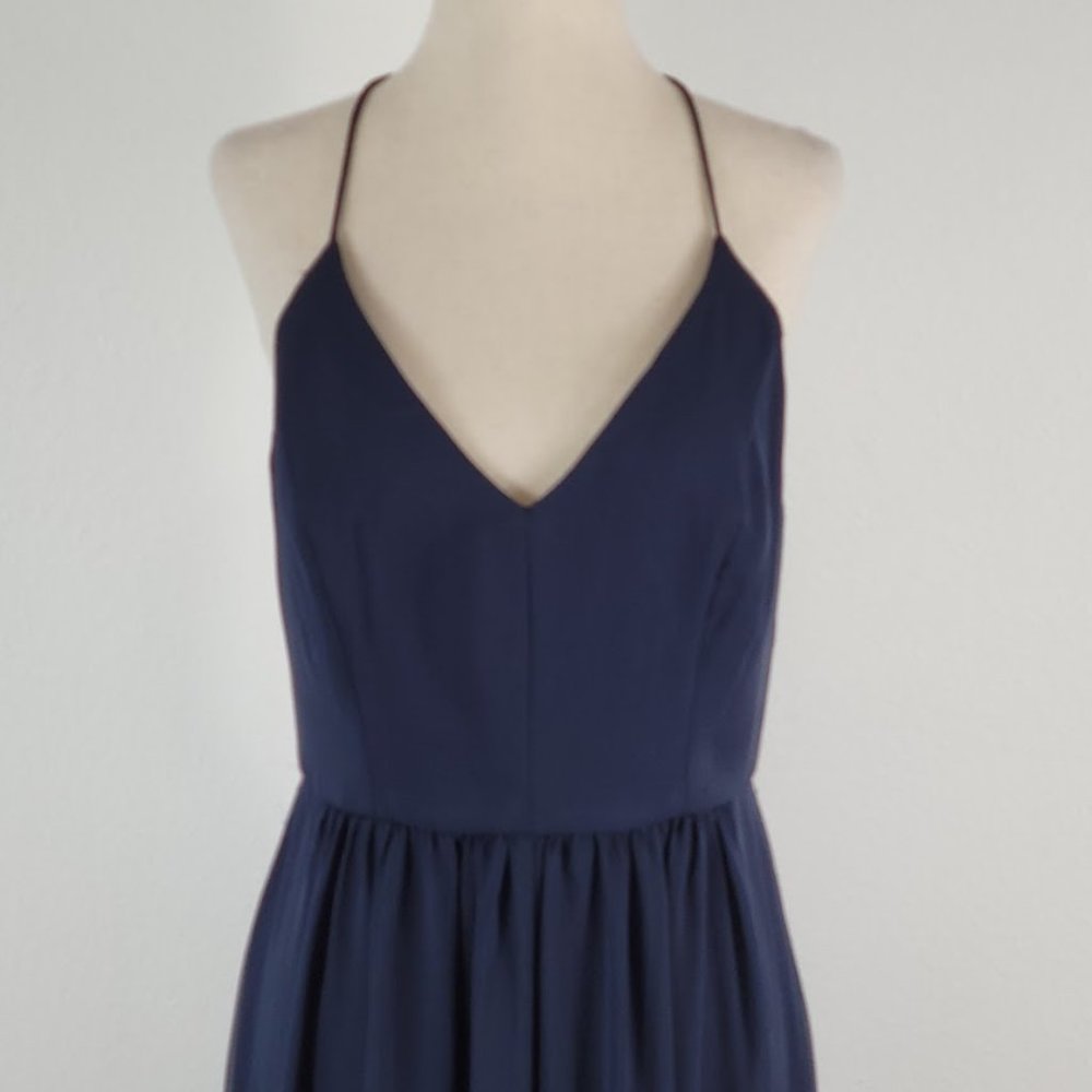 Dessy Collection Navy Blue Maxi Dress - Picture 3 of 10